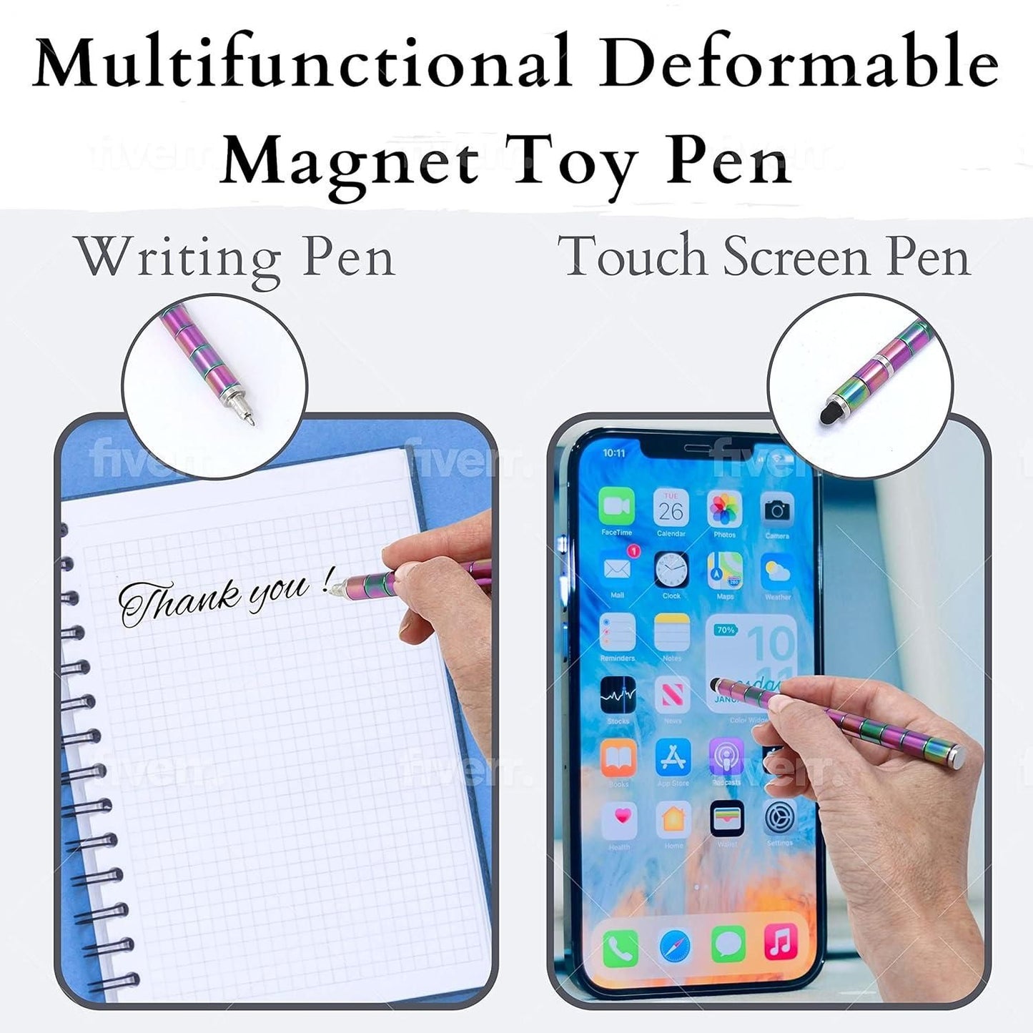 Rainbow magnet pen